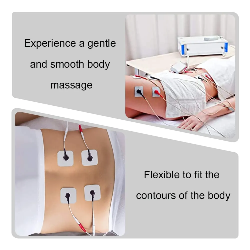 10 Pcs Physiotherapy Electrode Suitable for Tens Machines Tens Pads Portable Massage Patches Moisture Proof Electrode Patch Universal Rivet Electrode Pad for Treatment