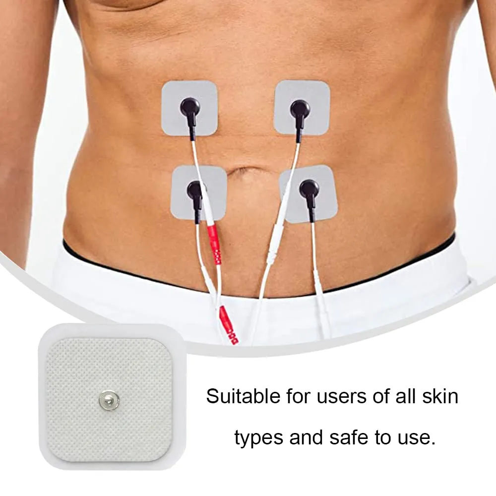 10 Pcs Physiotherapy Electrode Suitable for Tens Machines Tens Pads Portable Massage Patches Moisture Proof Electrode Patch Universal Rivet Electrode Pad for Treatment