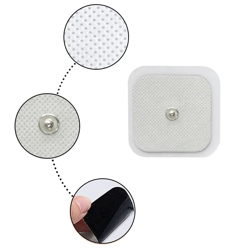 10 Pcs Physiotherapy Electrode Suitable for Tens Machines Tens Pads Portable Massage Patches Moisture Proof Electrode Patch Universal Rivet Electrode Pad for Treatment