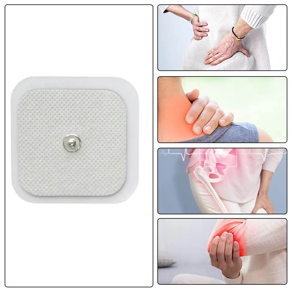 10 Pcs Physiotherapy Electrode Suitable for Tens Machines Tens Pads Portable Massage Patches Moisture Proof Electrode Patch Universal Rivet Electrode Pad for Treatment