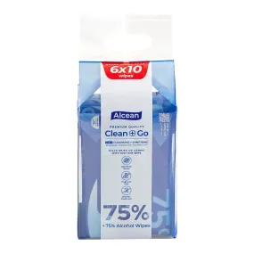 10 wipes (Bundle of 6) - 75% Alcohol Classic Wipes