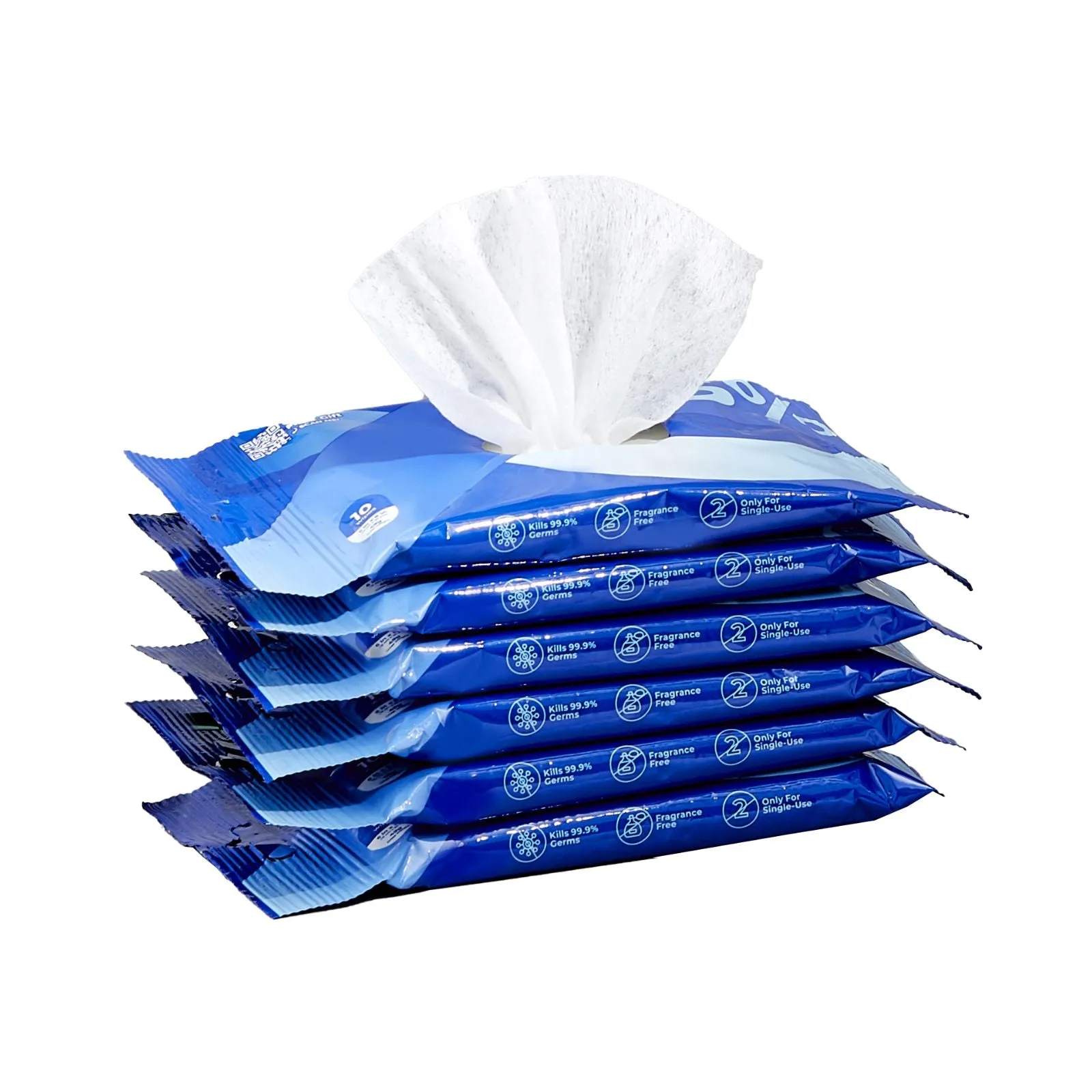 10 wipes (Bundle of 6) - 75% Alcohol Classic Wipes