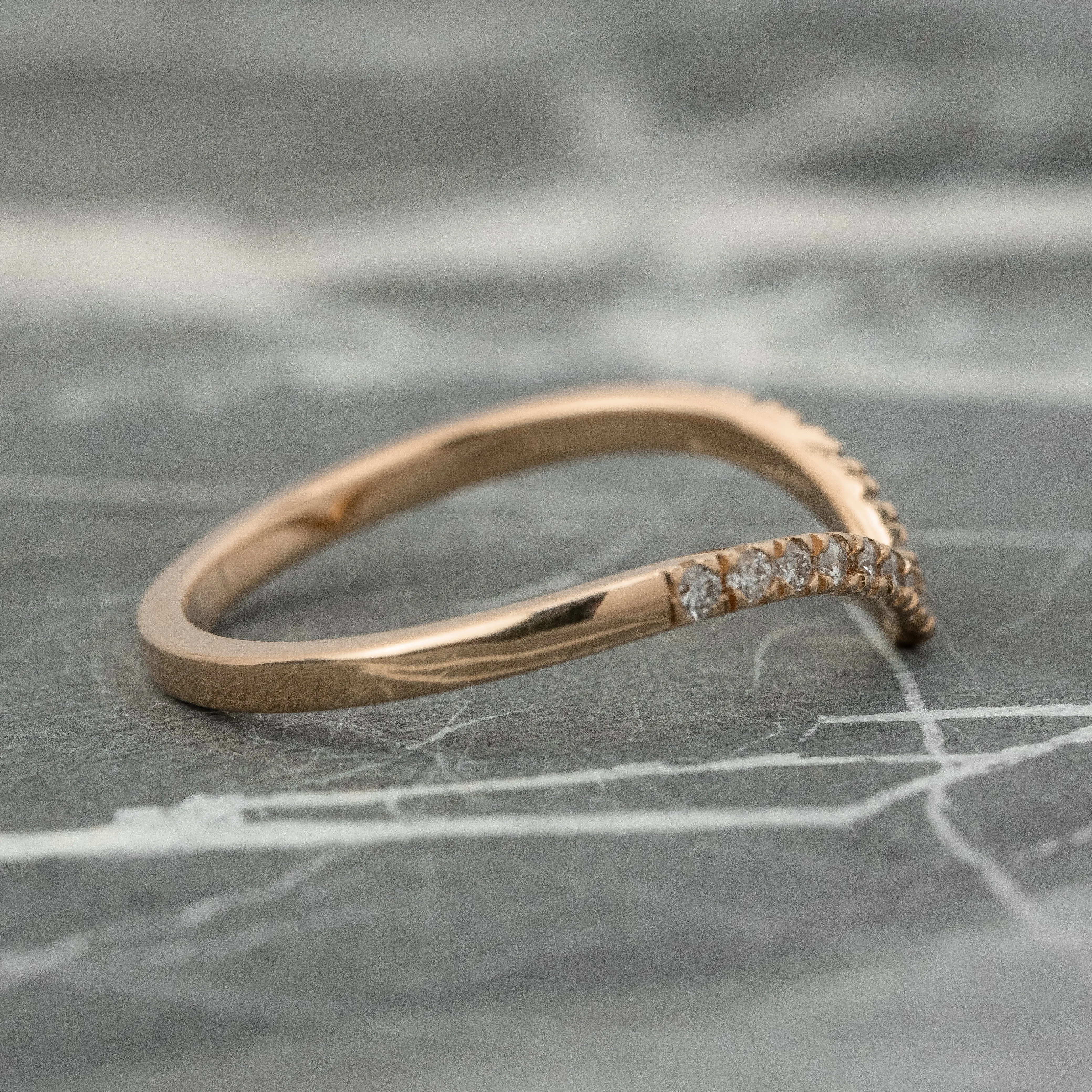 15 White Diamond Vivian Band, 14K Rose Gold