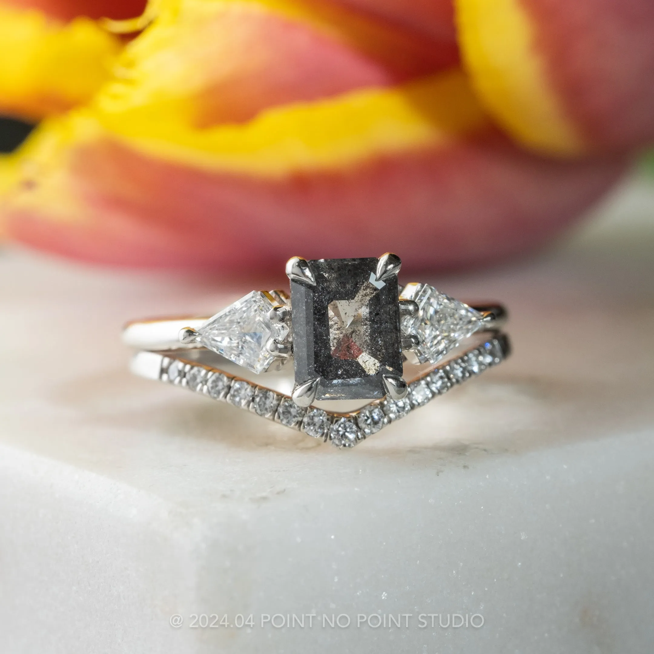 15 White Diamond Vivian Band, 14K White Gold
