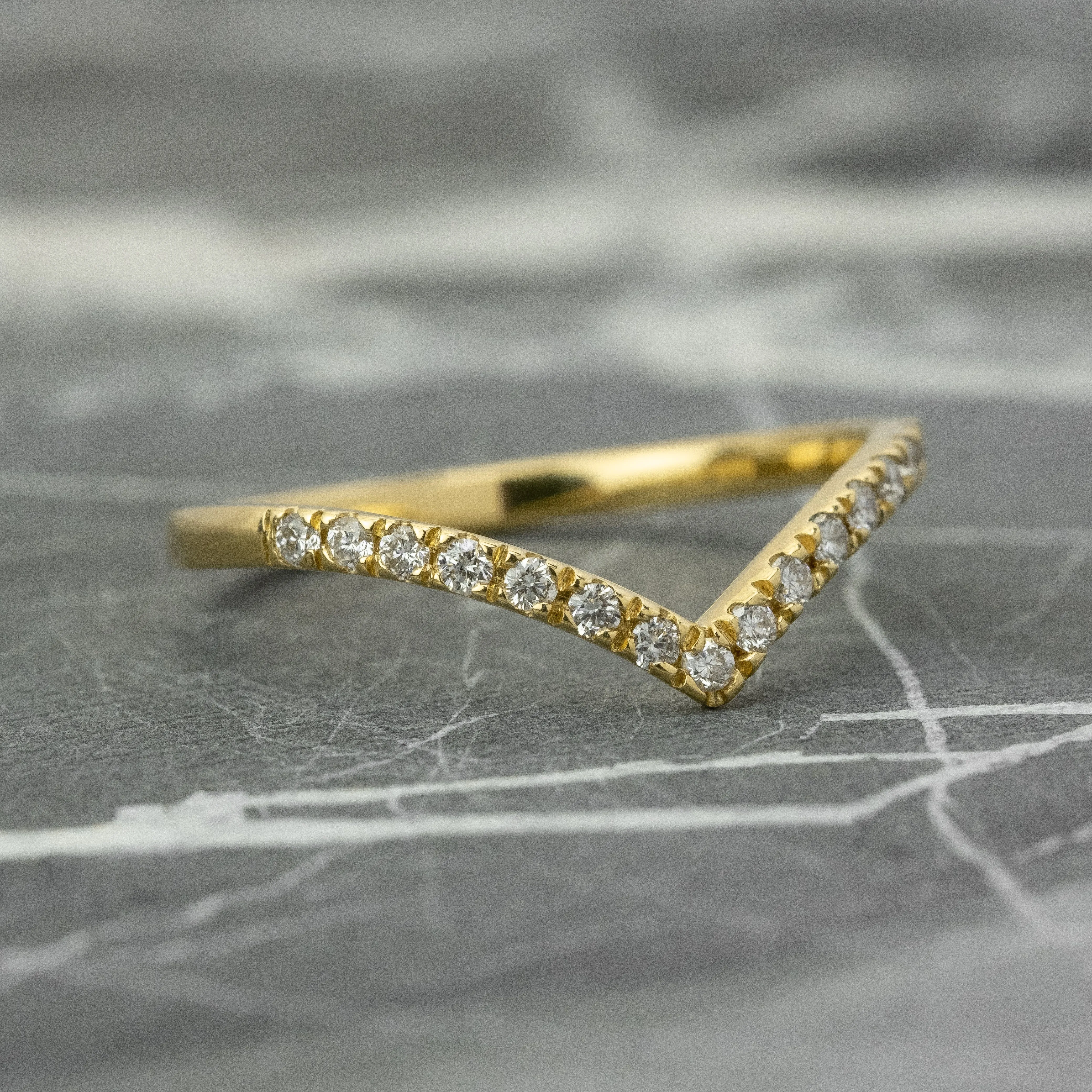 15 White Diamond Vivian Band, 14K Yellow Gold