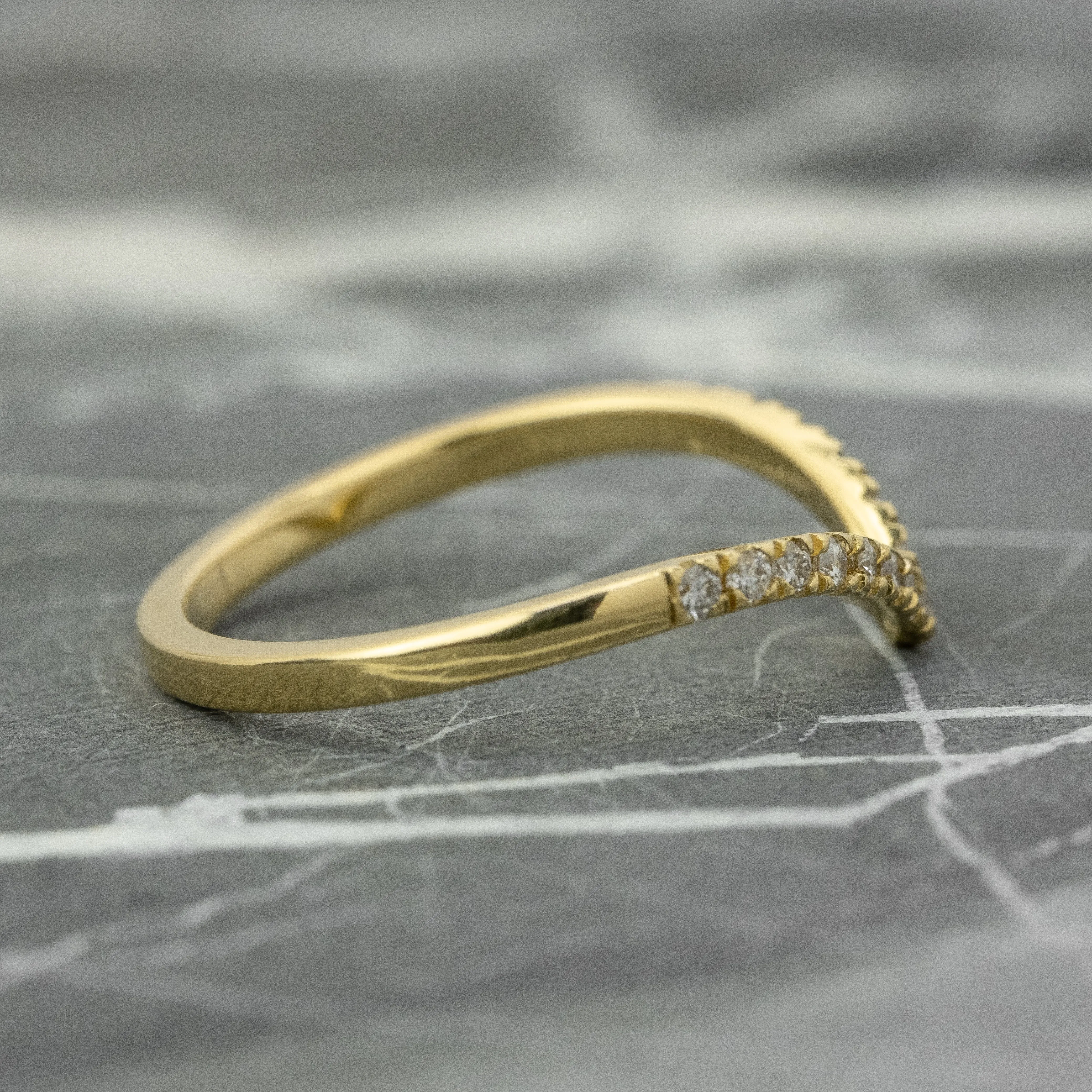 15 White Diamond Vivian Band, 14K Yellow Gold