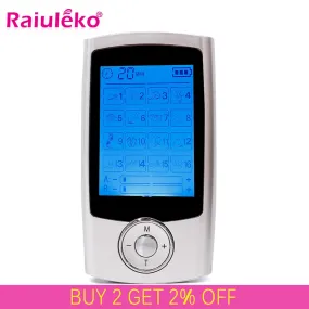 16 Modes Dual Output Health Care Body Massage Electric EMS Muscle Stimulator TENS Unit Electronic Pulse Physiotherapy Massager