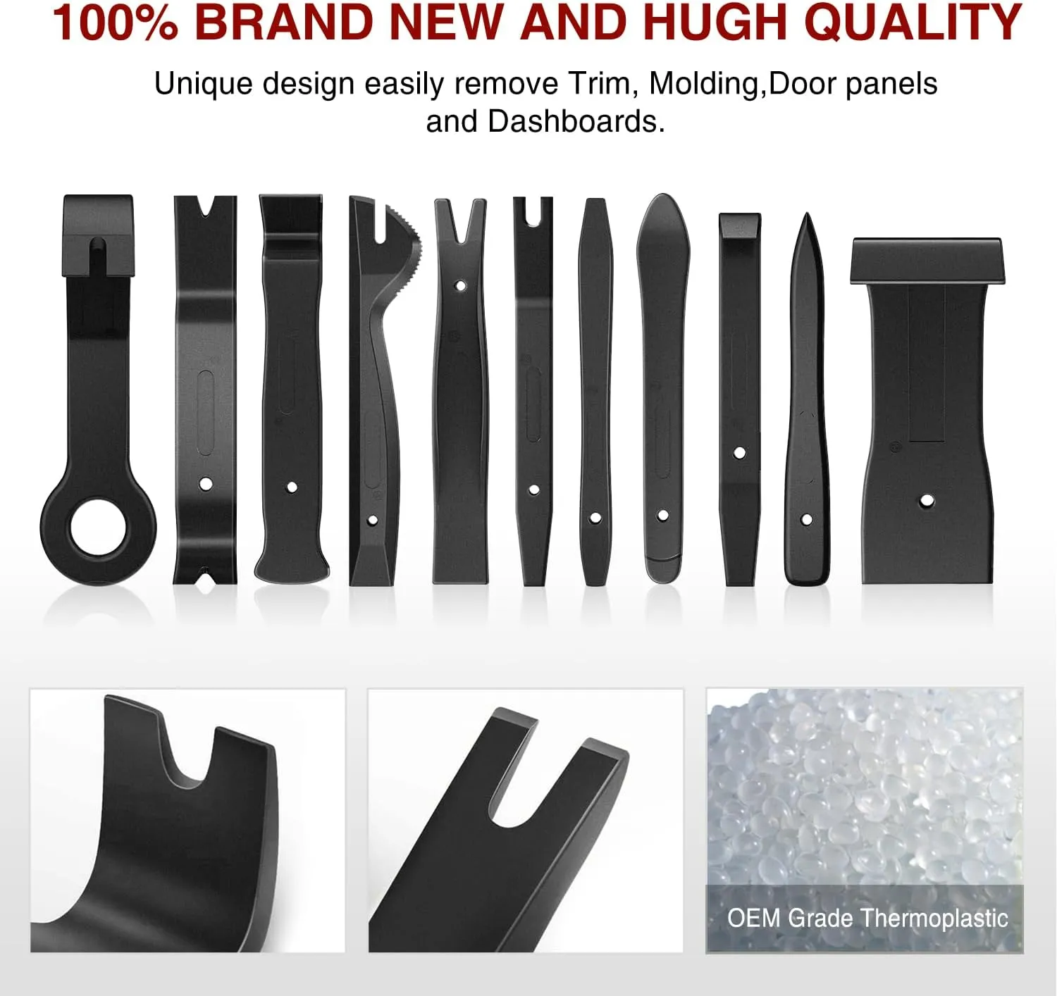 19 Pcs Auto Trim Removal Tool Set Black