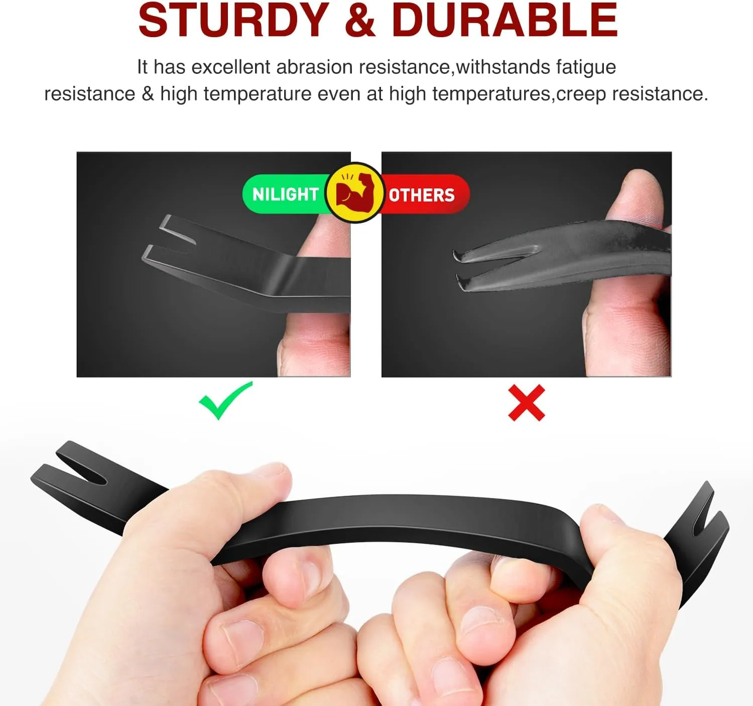 19 Pcs Auto Trim Removal Tool Set Black
