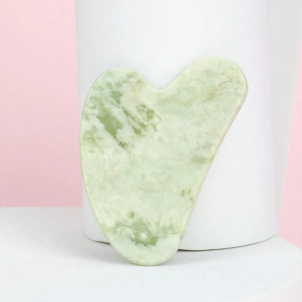 1pc Heart Design Gua Sha Board Natural Jade Facial Massager Tools For Skin Lifting And Reduce Puffiness Wrinkle Skin Care Tools