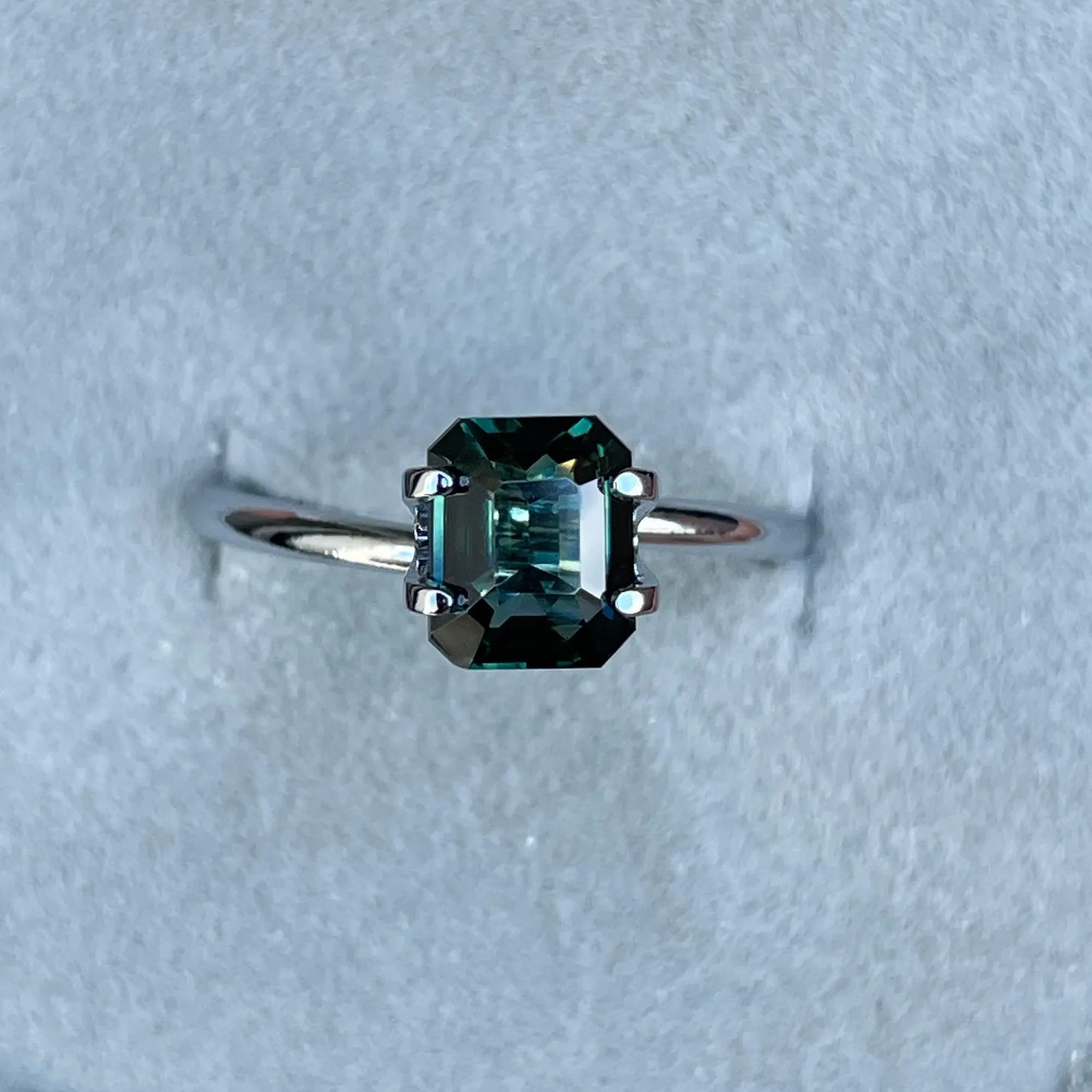 2.09 -Carat Deep Blue-Green Sapphire
