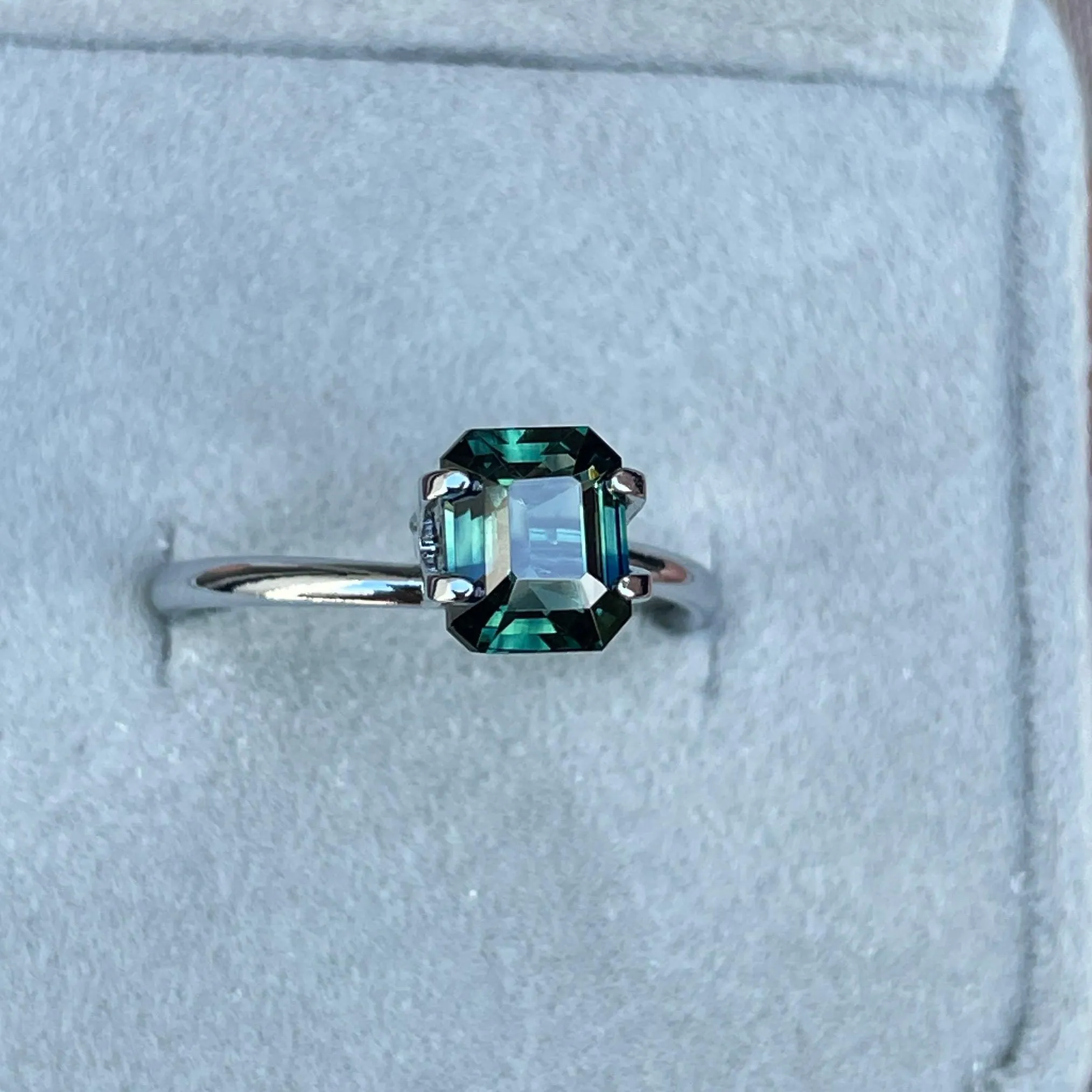 2.09 -Carat Deep Blue-Green Sapphire