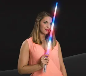 28 Inch LED Light up Prism Sword - Red White Blue