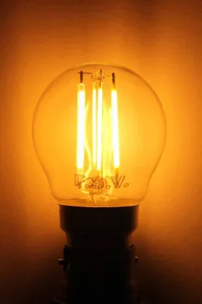 2W E27 Filament LED G45 Round 2200K Dimmable