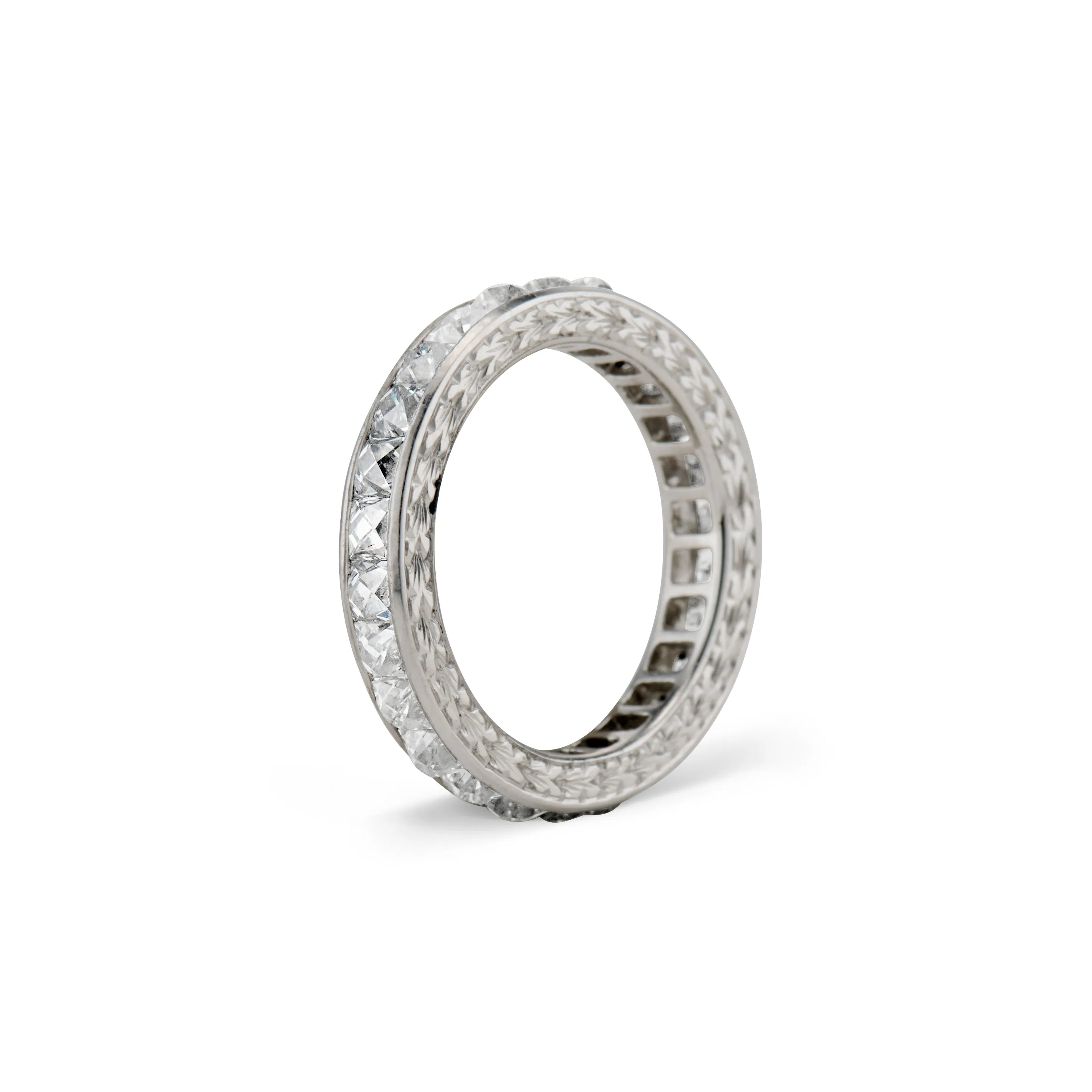 3 Carat French Cut Diamond Eternity Band