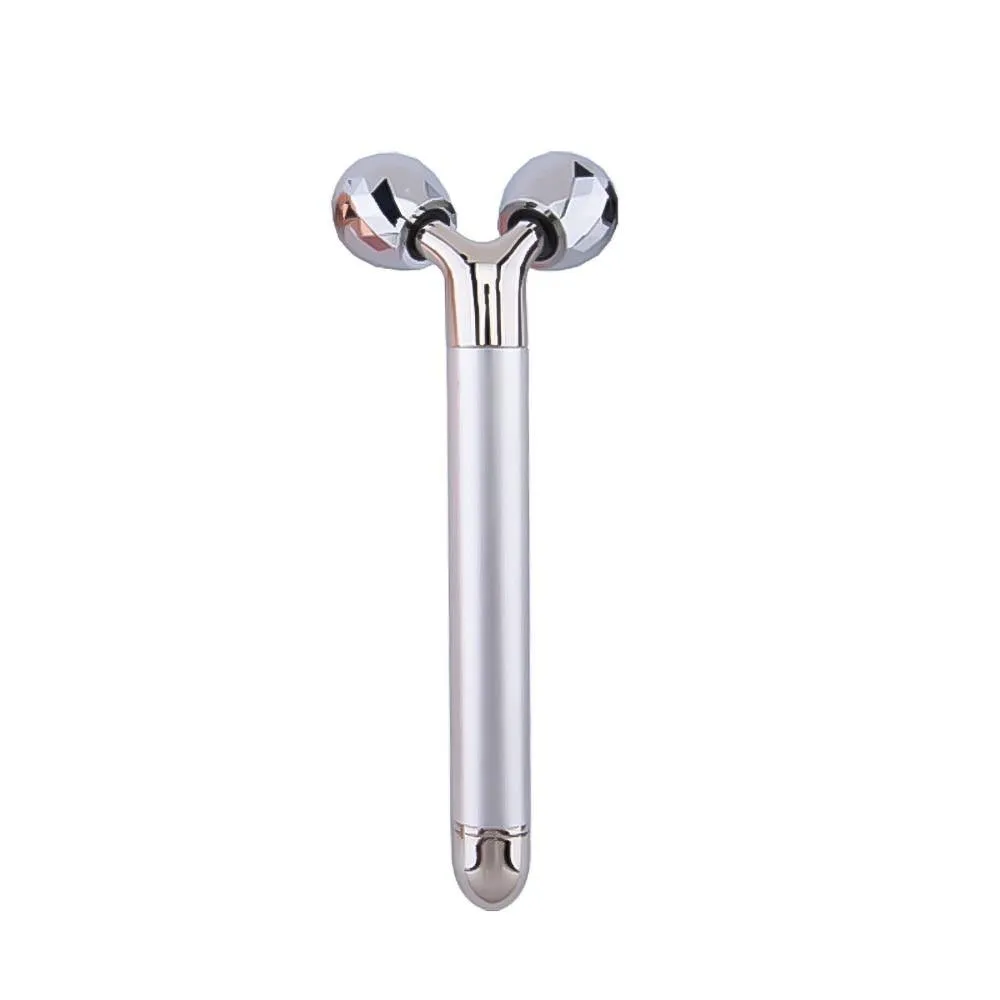 3 in 1 Energy Beauty Bar 24k Golden Vibrating Facial Roller Massager