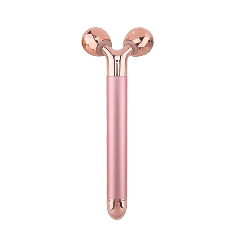 3 in 1 Energy Beauty Bar 24k Golden Vibrating Facial Roller Massager