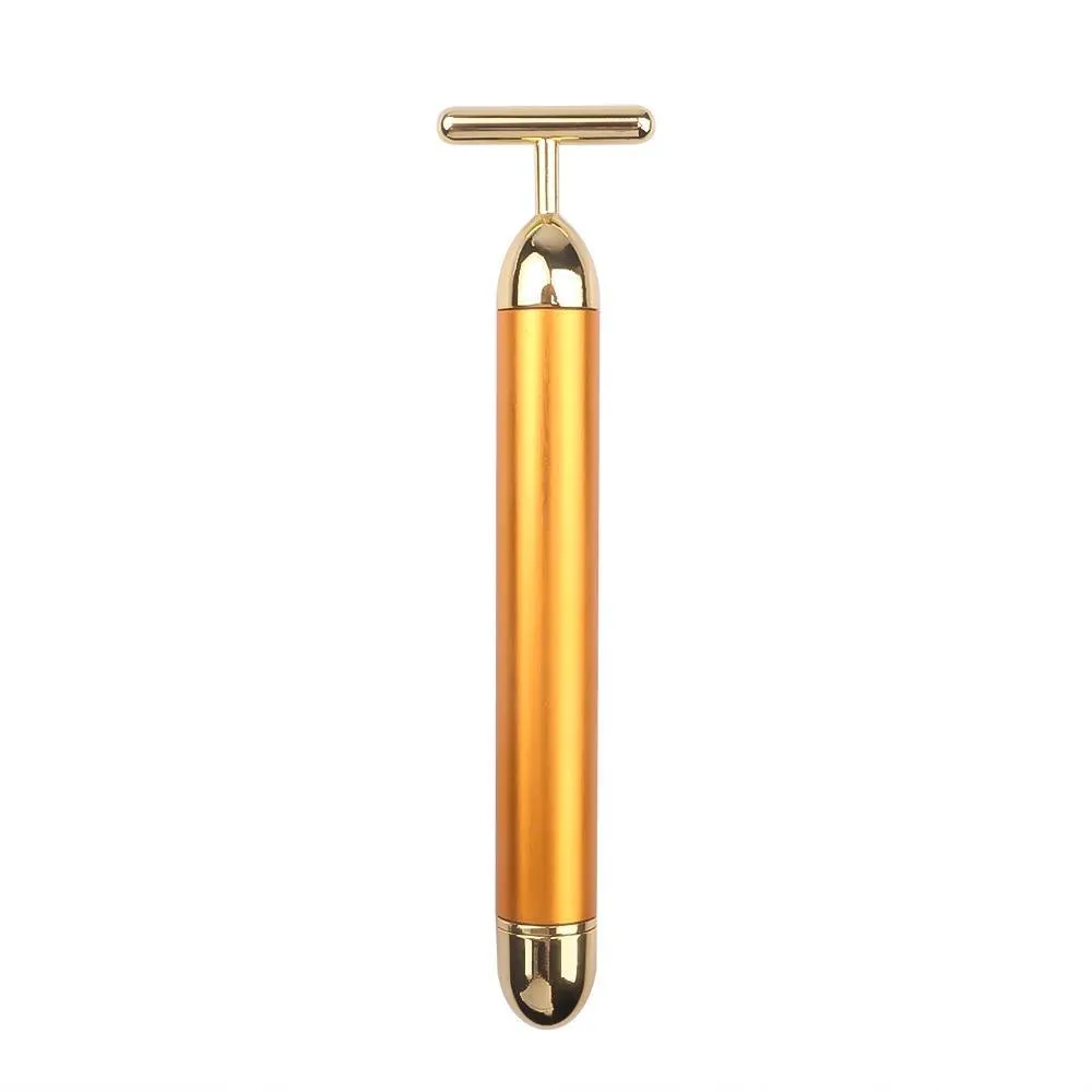 3 in 1 Energy Beauty Bar 24k Golden Vibrating Facial Roller Massager