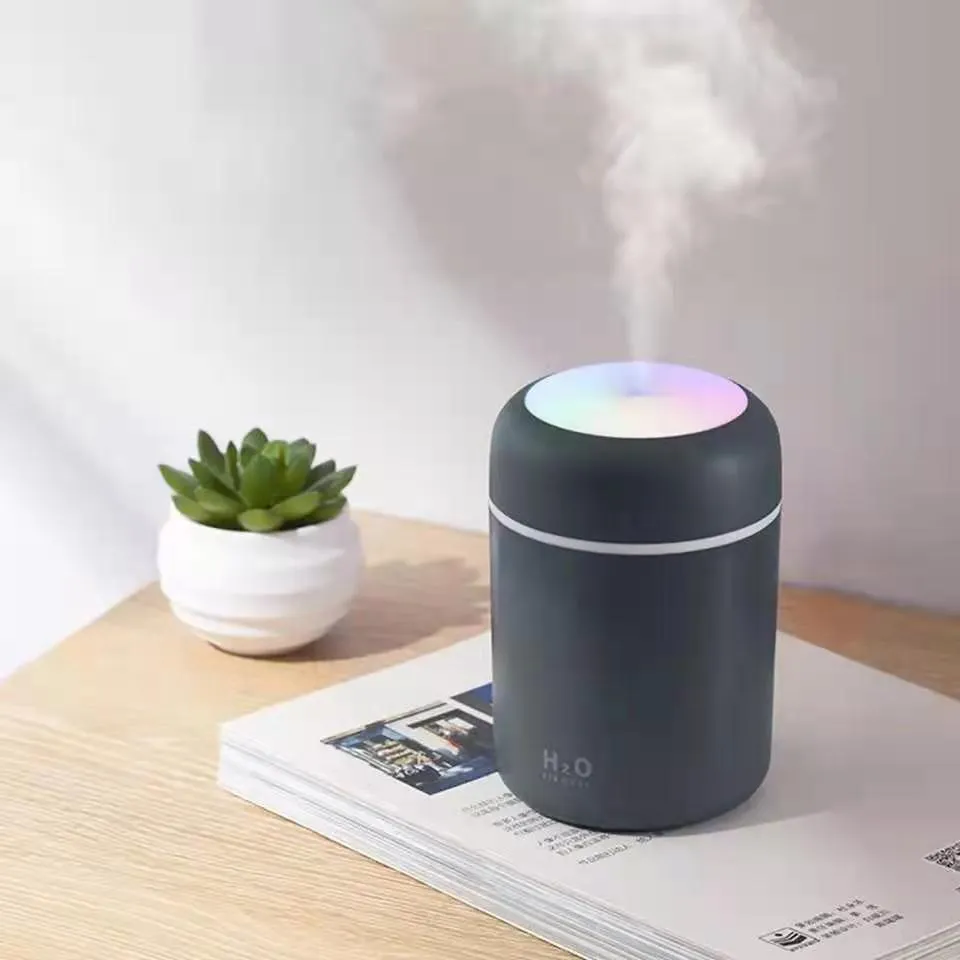 300ml Air Humidifier USB Ultrasonic Aroma Essential Oil Romantic Soft Light Humidifier