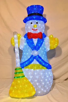 3D Snowman Lit with LEDs 39"