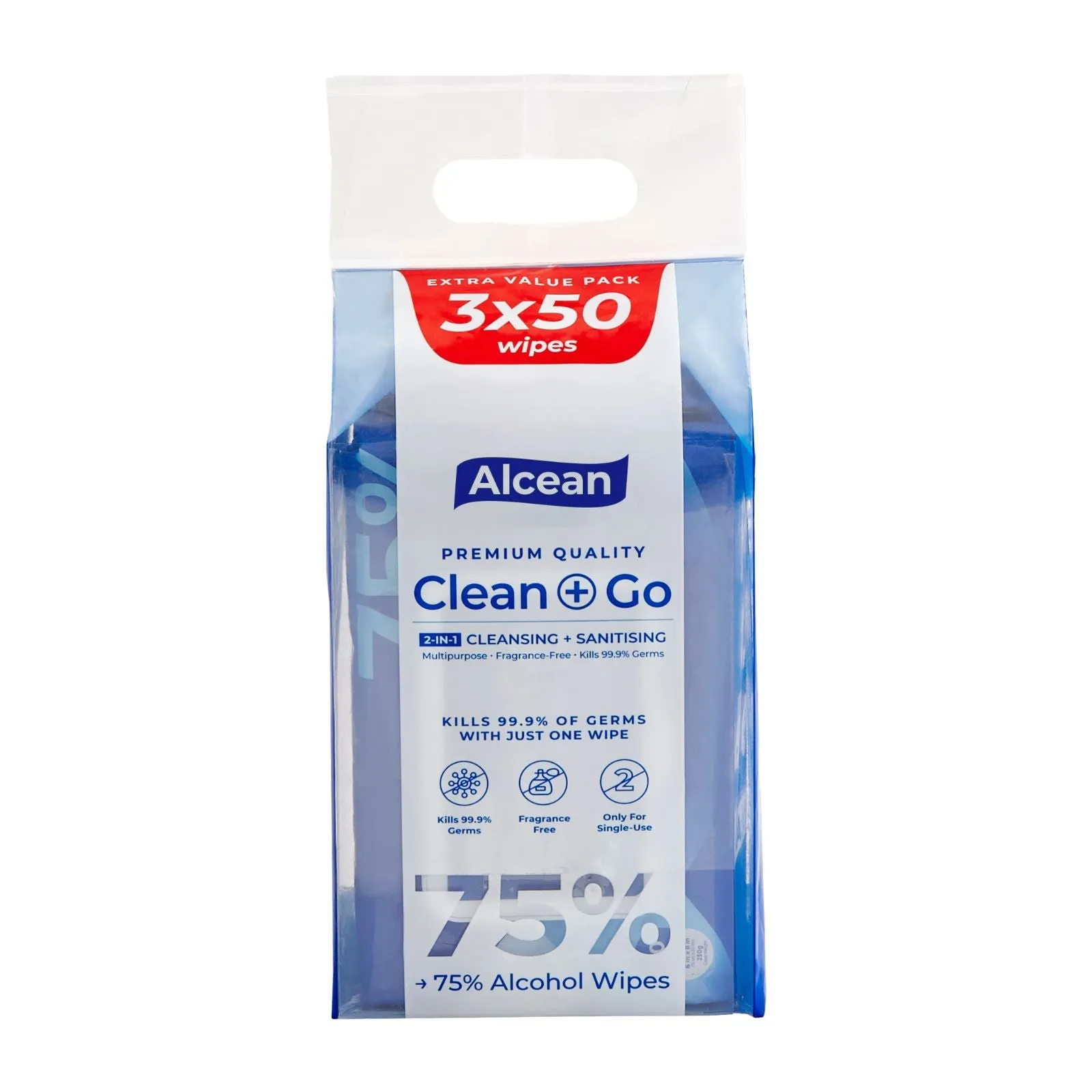 50 wipes (Bundle of 3) - 75% Alcohol Classic Wipes