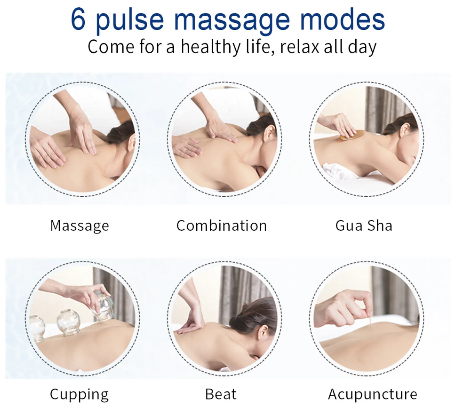6 Mode TENS EMS Pain Relief Electro Muscle Stimulator Therapy Pulse Massager