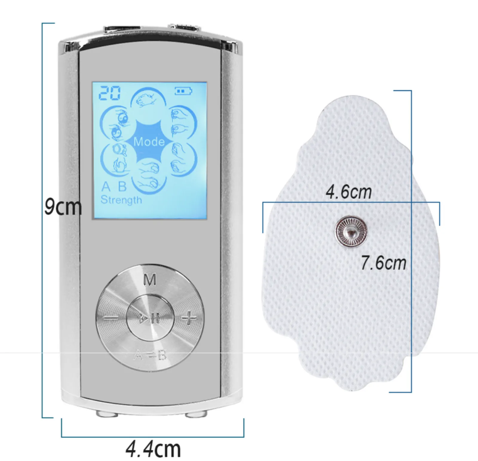 6 Mode TENS EMS Pain Relief Electro Muscle Stimulator Therapy Pulse Massager