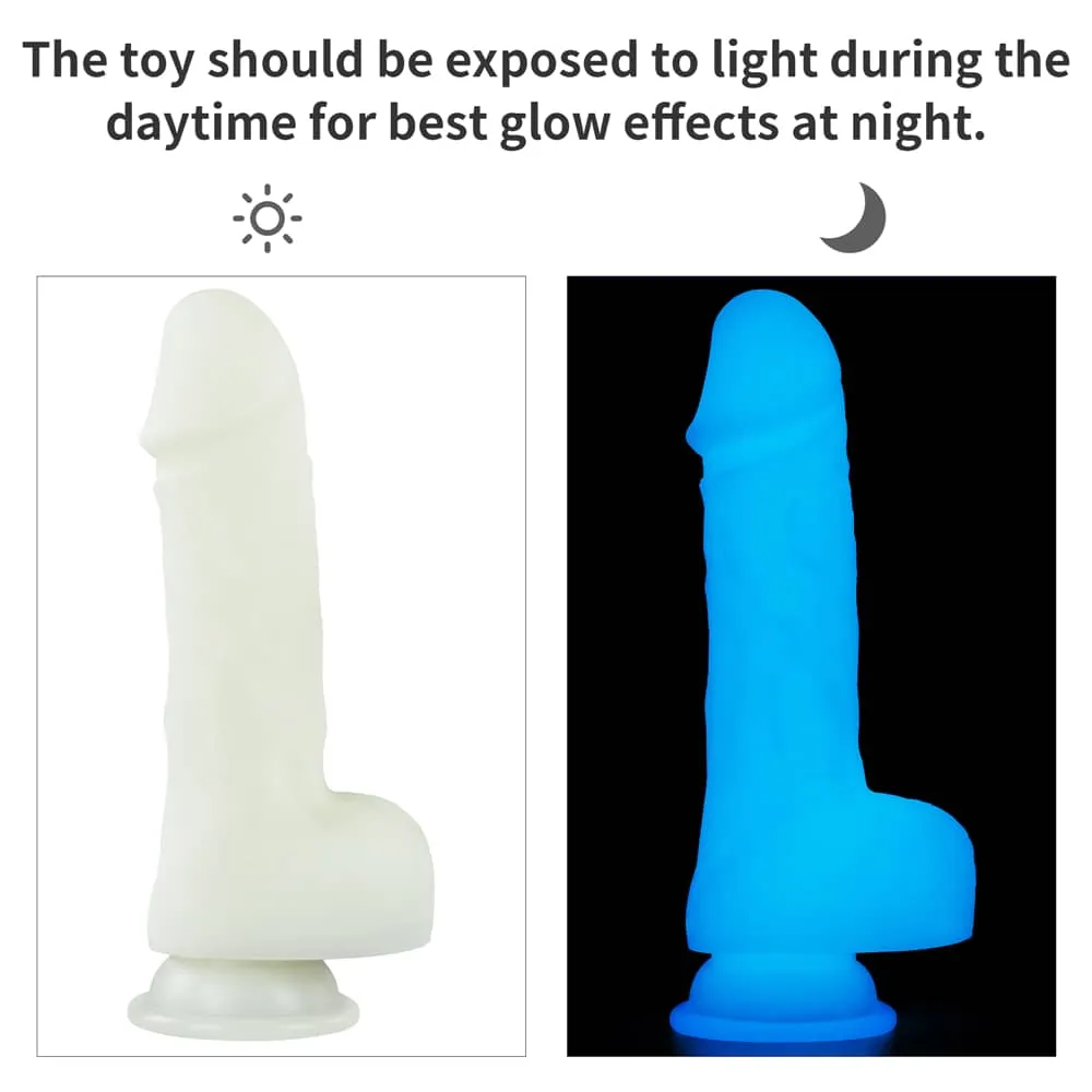 7.5'' Glow in the Dark Silicone Dildo