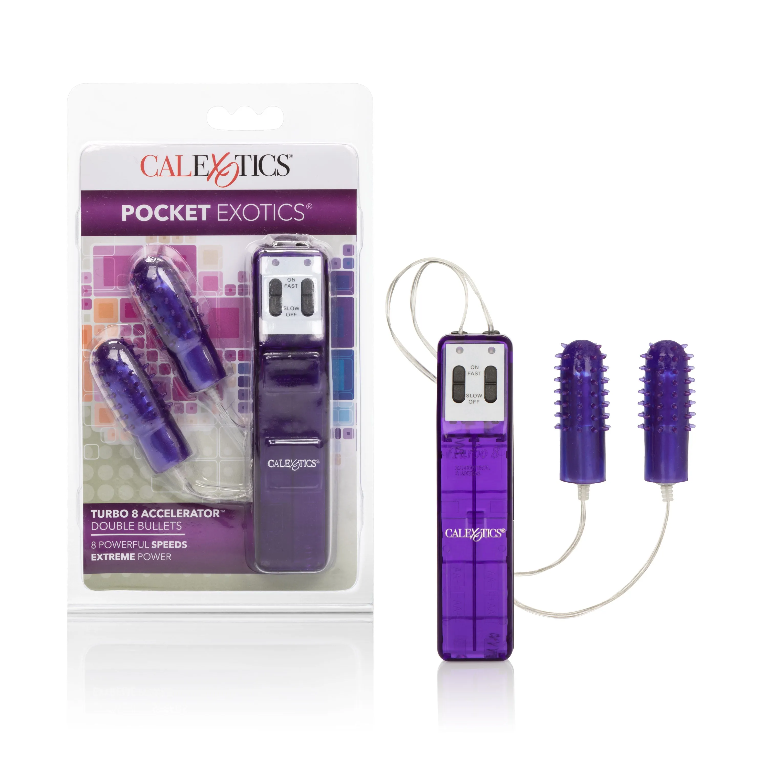 8-Level Fun Bullet Vibrator with Tickler Sleeve and LED Remote