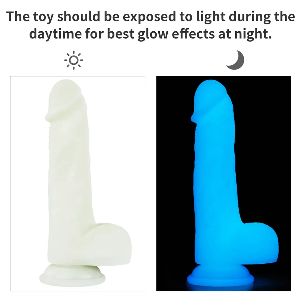 8.0'' Glow in the Dark Silicone Dildo
