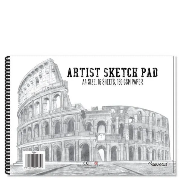 A4 Artist Sketch Pad Side Bound, 170gsm, 15 Sheets (P2841)