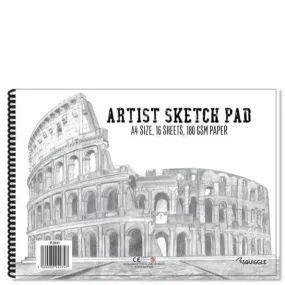 A4 Artist Sketch Pad Side Bound, 170gsm, 15 Sheets (P2841)