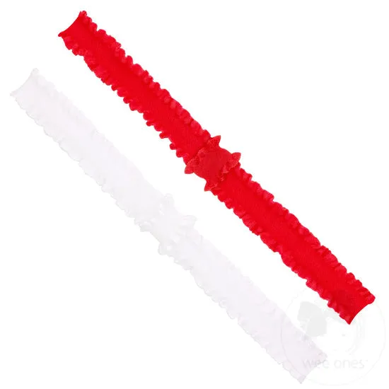 Add-A-Bow Stretch Ruffle Edge Baby Bands - Two Pack