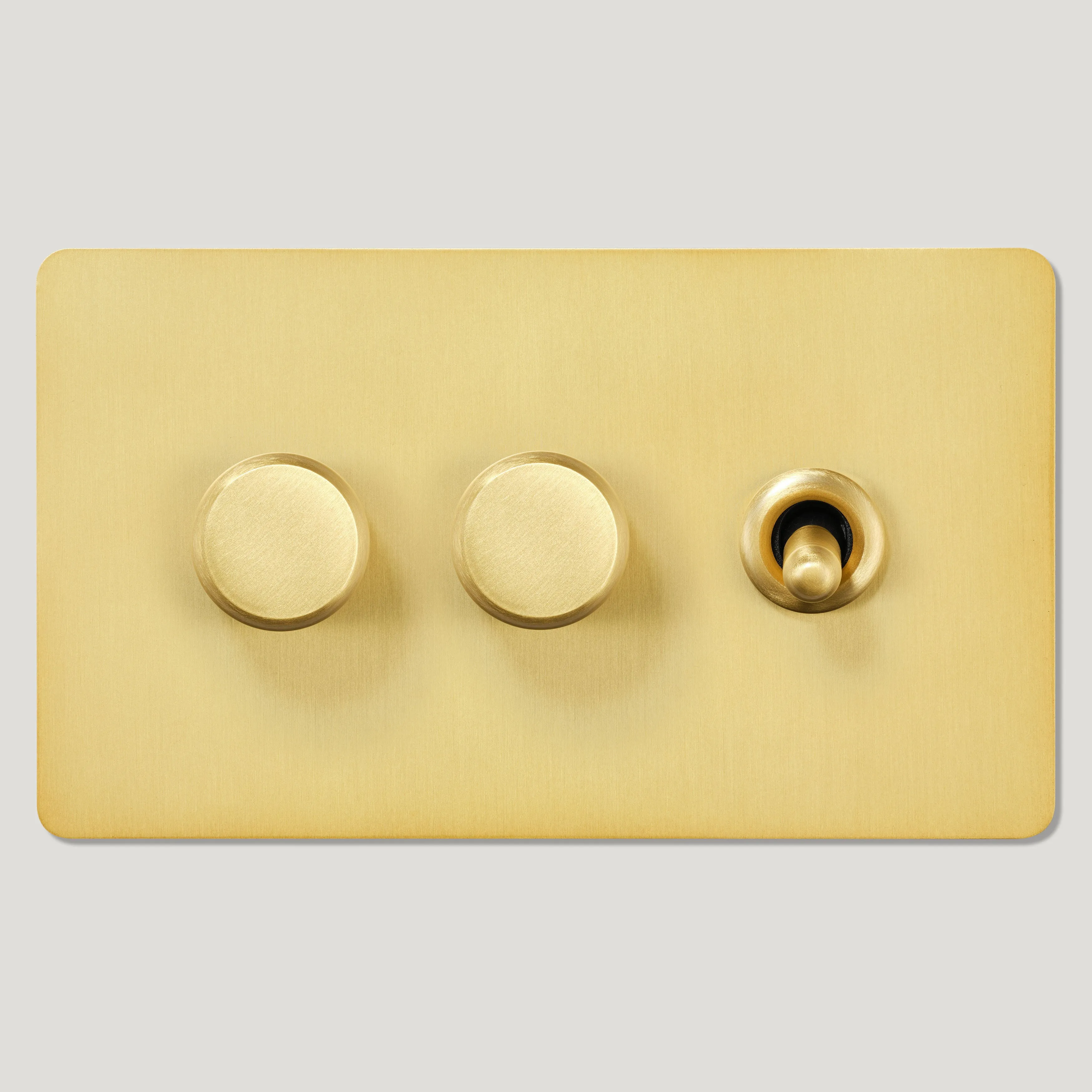 ALVA 3G Mixed Light Switch 1 Toggle / 2 Dimmer - Brass