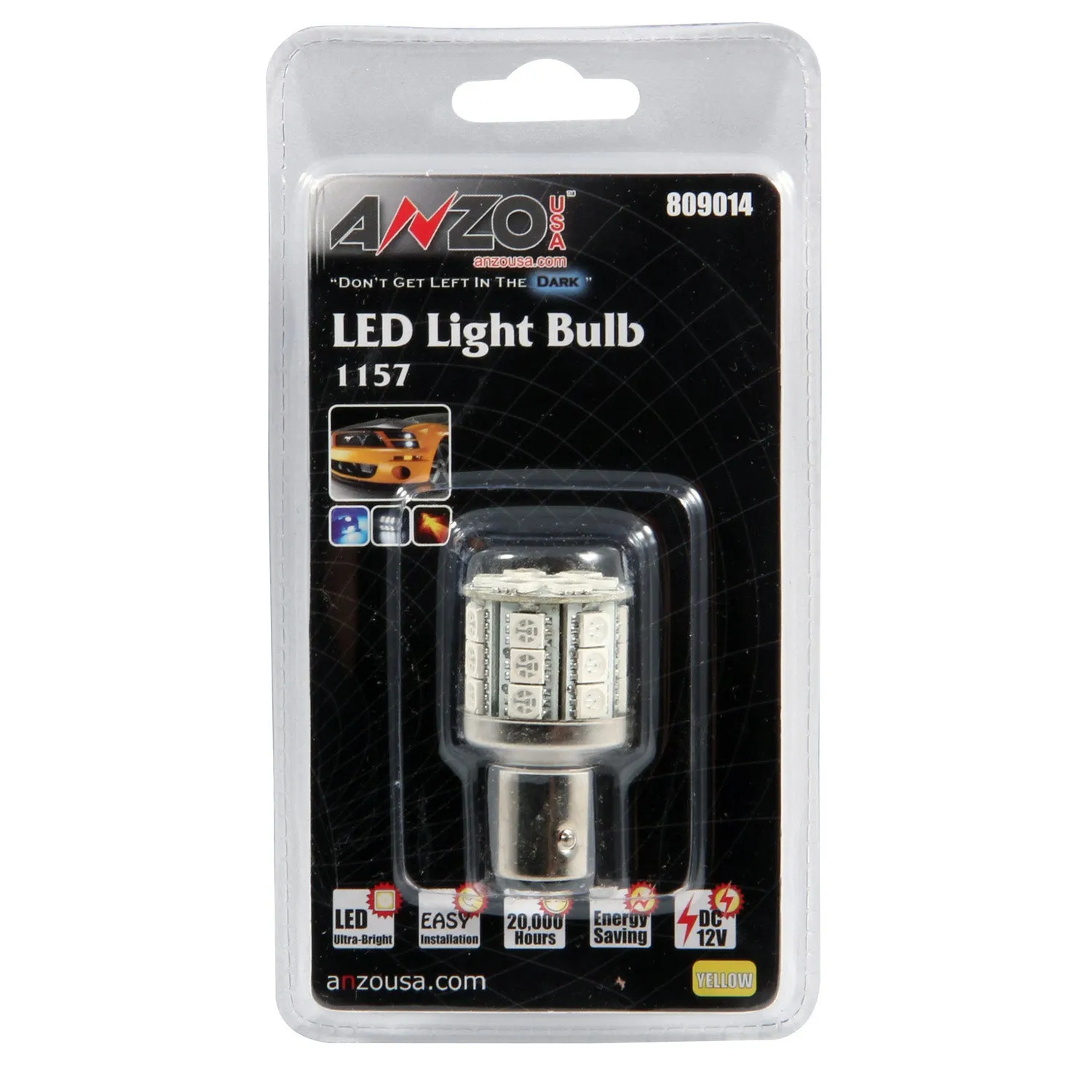 Anzo USA 809014 LED Replacement Bulb; 1157; 28 LEDs; 1 3/4 in. Tall; Amber;