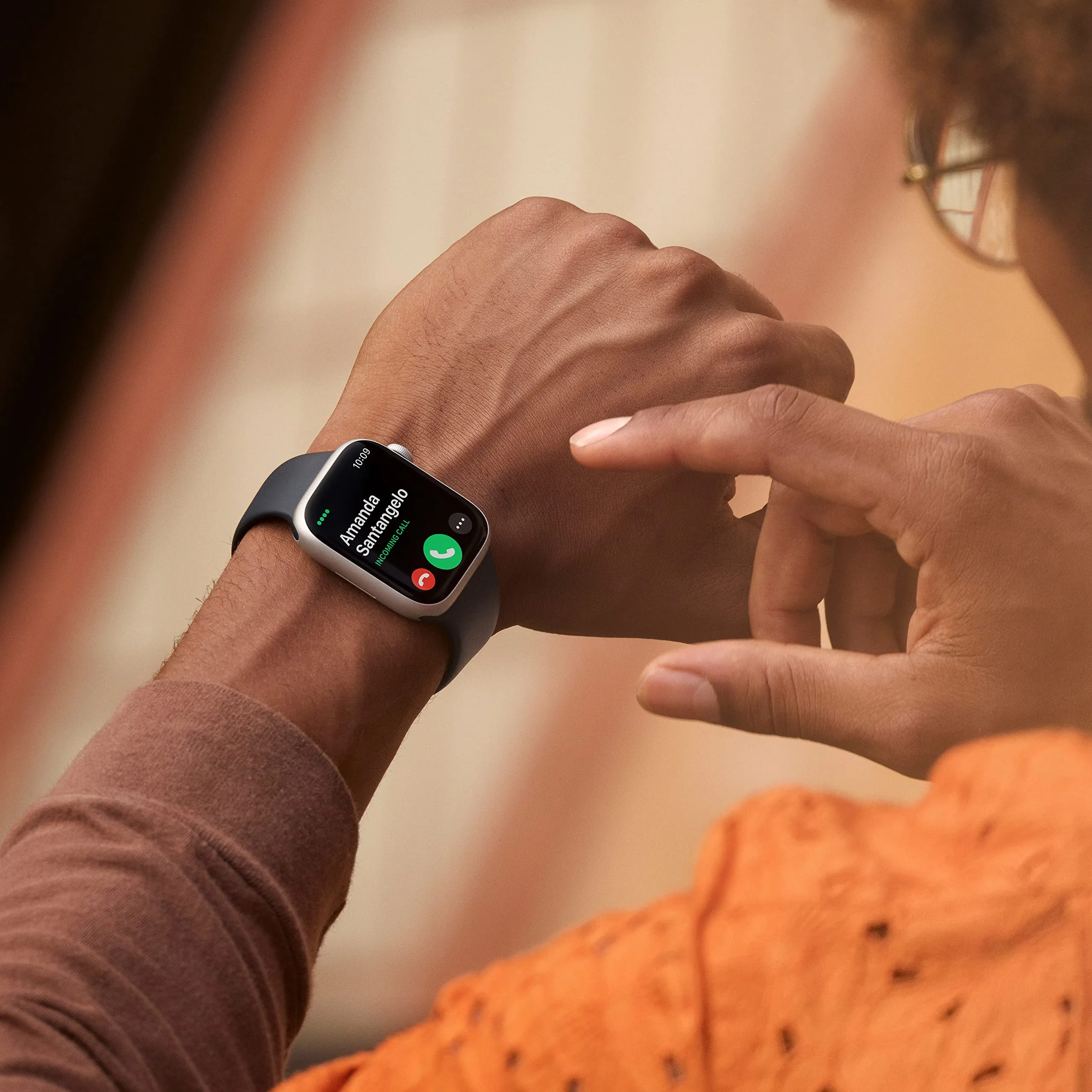 Apple Watch Series 8 [GPS   Cellular 45mm] Smart Watch w/Silver Stainless Steel Case with White Sport Band - M/L. Fitness Tracker, Blood Oxygen & ECG Apps, Always-On Retina Display, Water Resistant