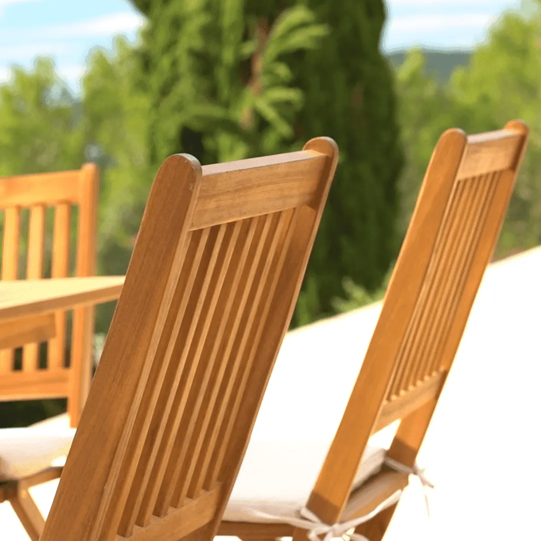 Ashby 8 Seater Wooden Round Garden Dining Set with Cream Parasol - 160cm