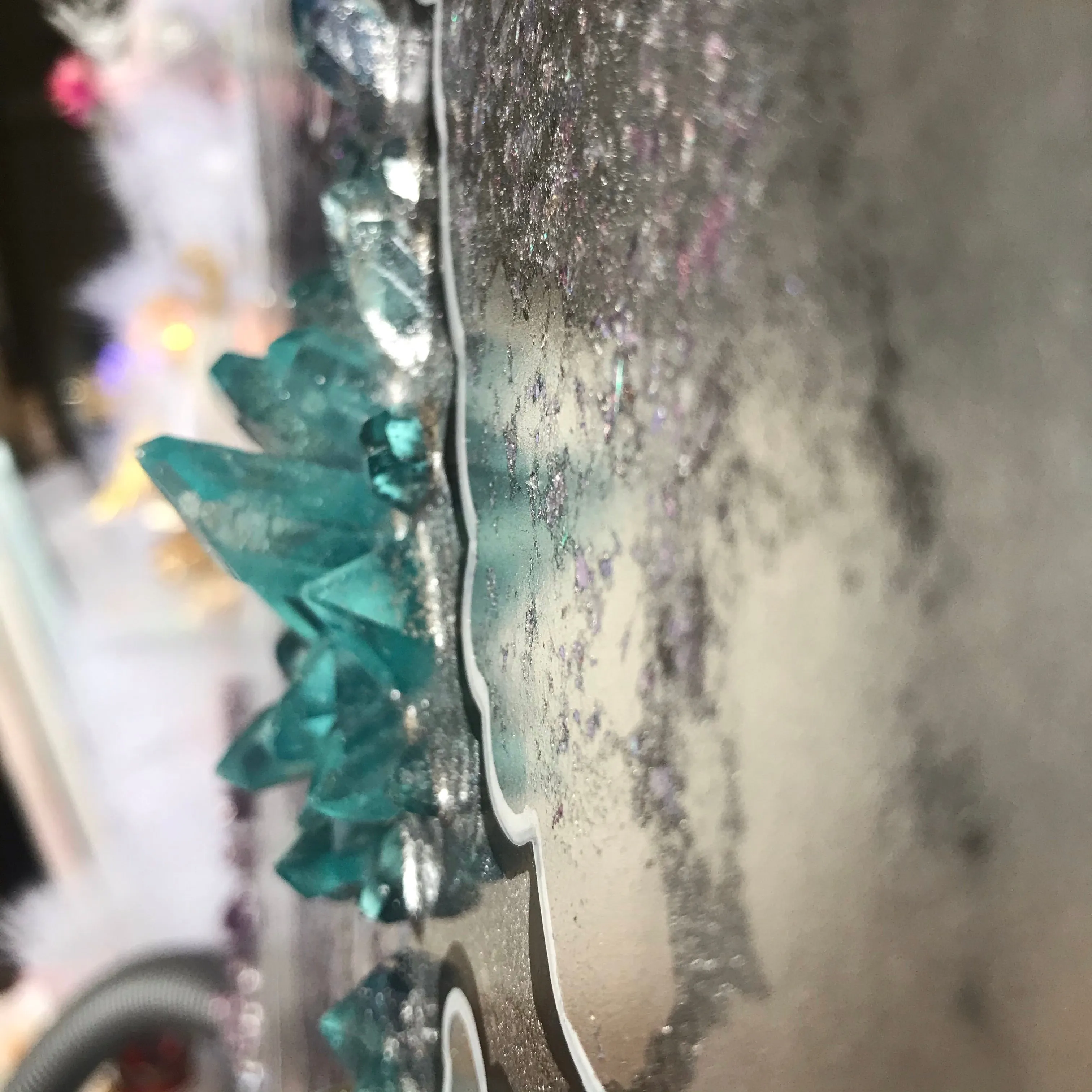 Aura Rainbow. Amethyst Geode Gemstone Original Artwork