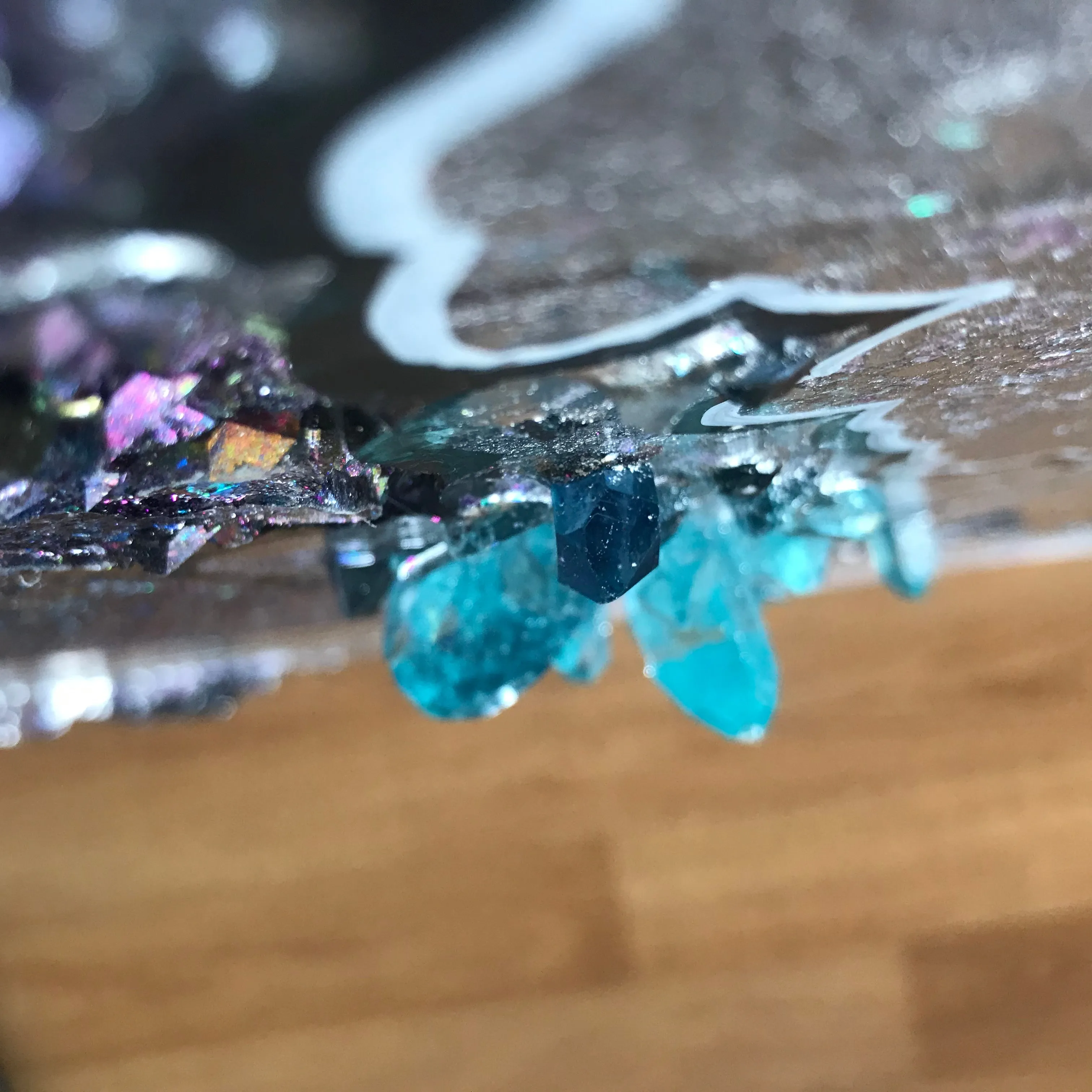 Aura Rainbow. Amethyst Geode Gemstone Original Artwork