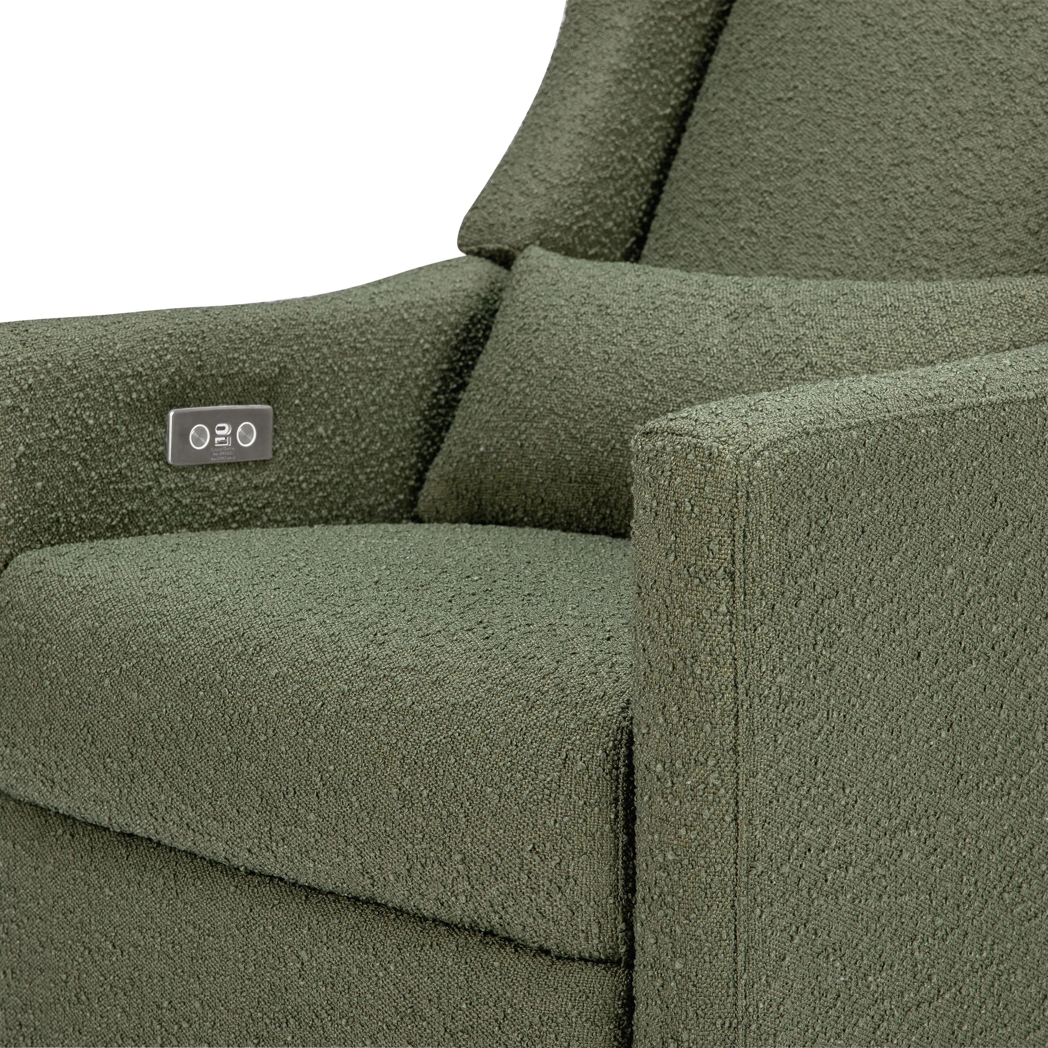 Babyletto Kiwi Electronic Recliner and Swivel Glider in Boucle with USB port