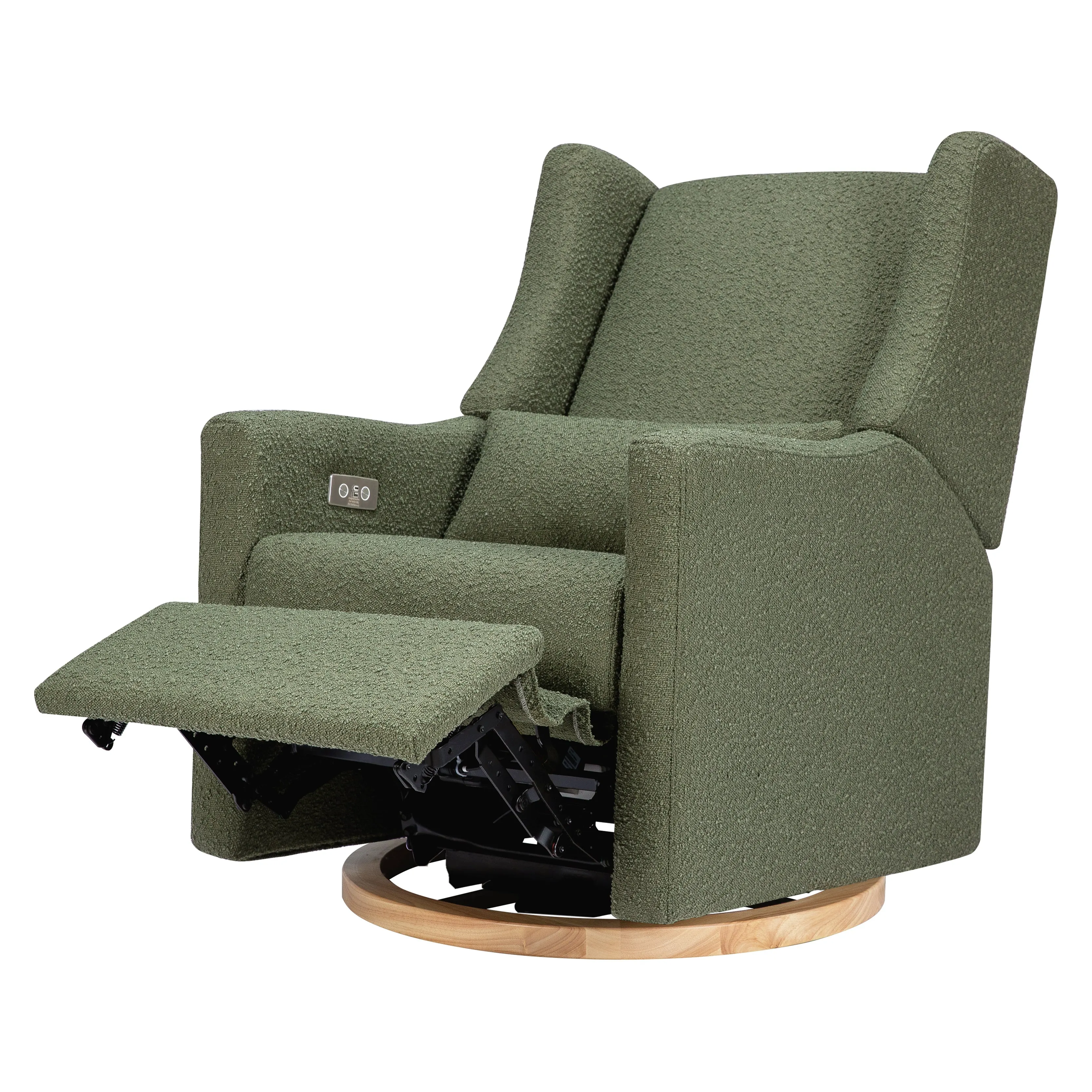 Babyletto Kiwi Electronic Recliner and Swivel Glider in Boucle with USB port