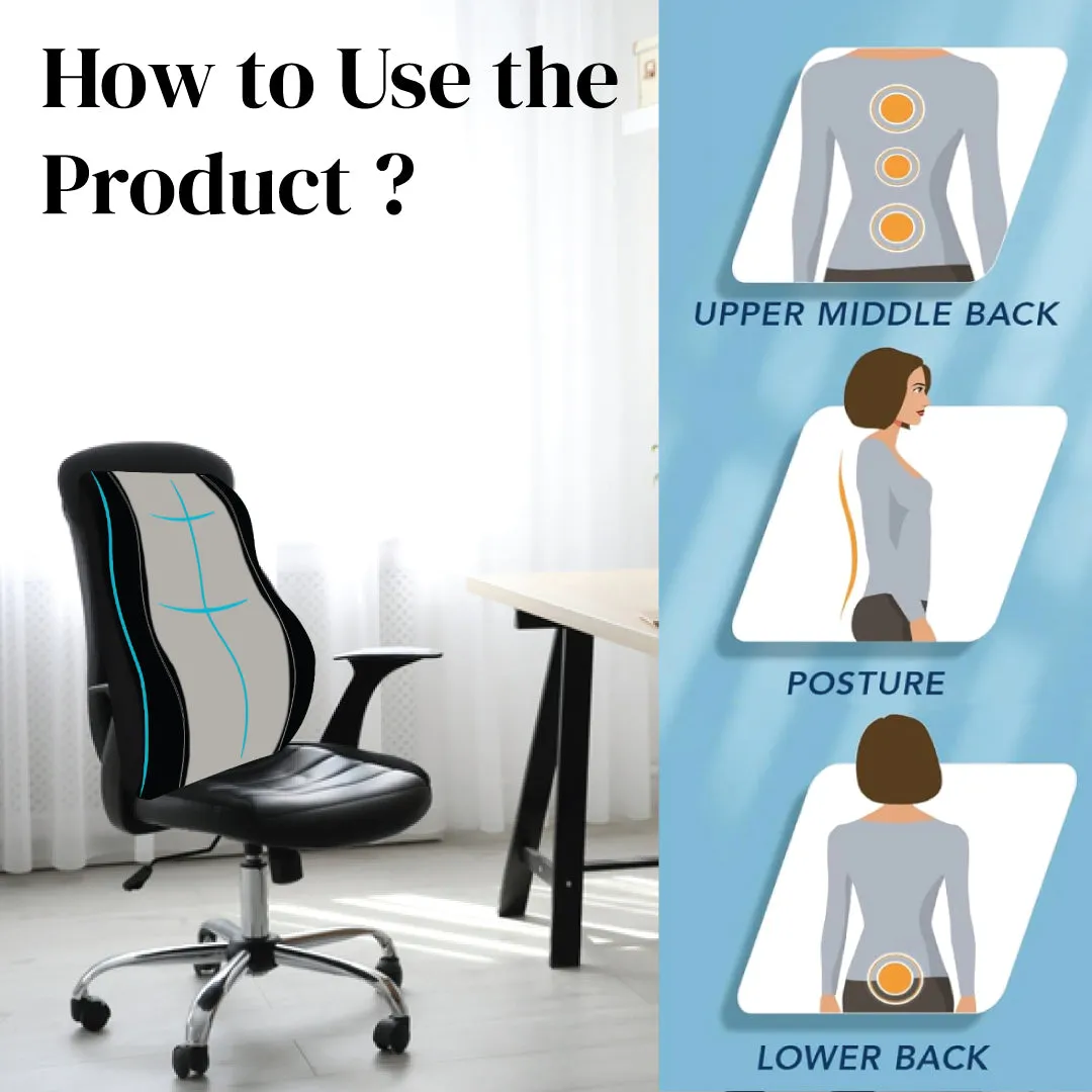 Backrest for Car Seat Back Rest Cushion for Chair Sitting Driving Support Work from Home with Memory Foam for Lumbar Pain Relief JSB BS22