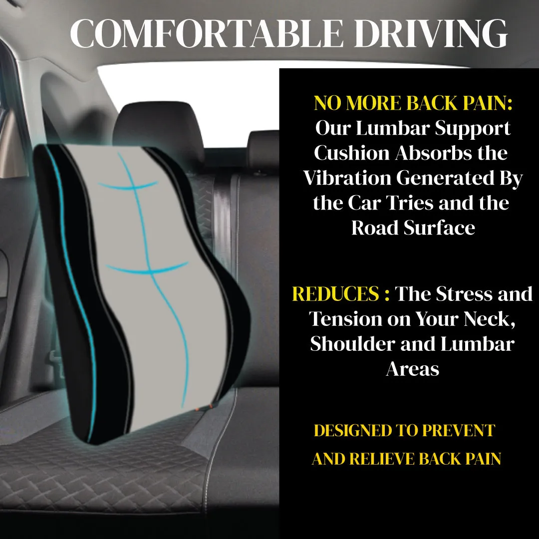 Backrest for Car Seat Back Rest Cushion for Chair Sitting Driving Support Work from Home with Memory Foam for Lumbar Pain Relief JSB BS22