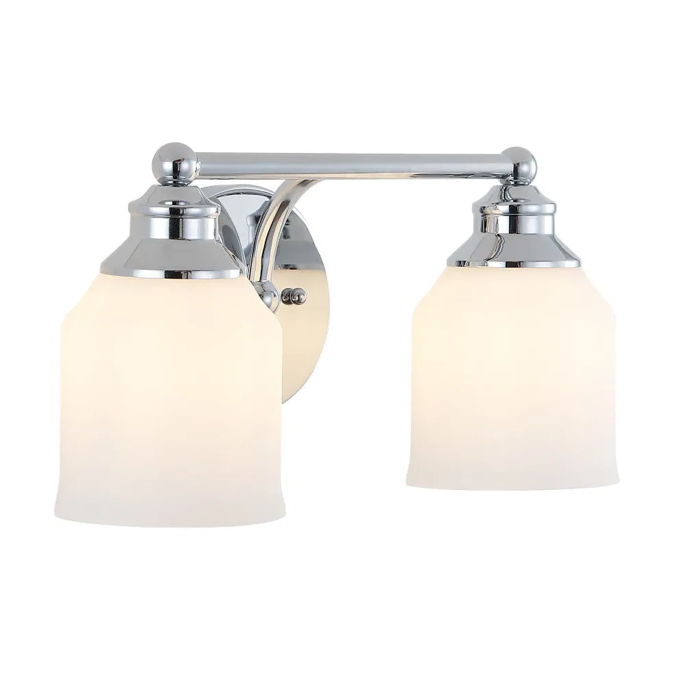 Berkley Iron/Frosted Glass Farmhouse Cottage LED Vanity Light