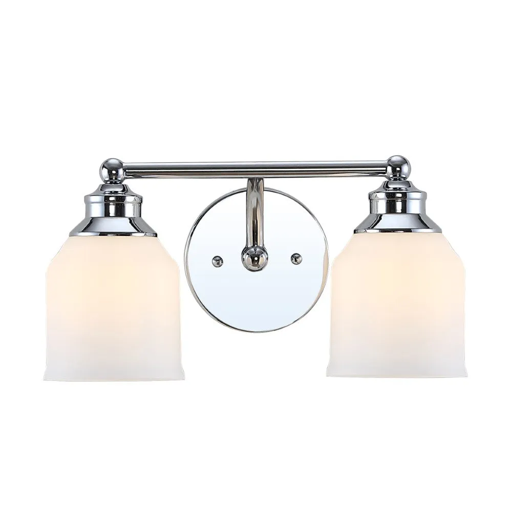 Berkley Iron/Frosted Glass Farmhouse Cottage LED Vanity Light