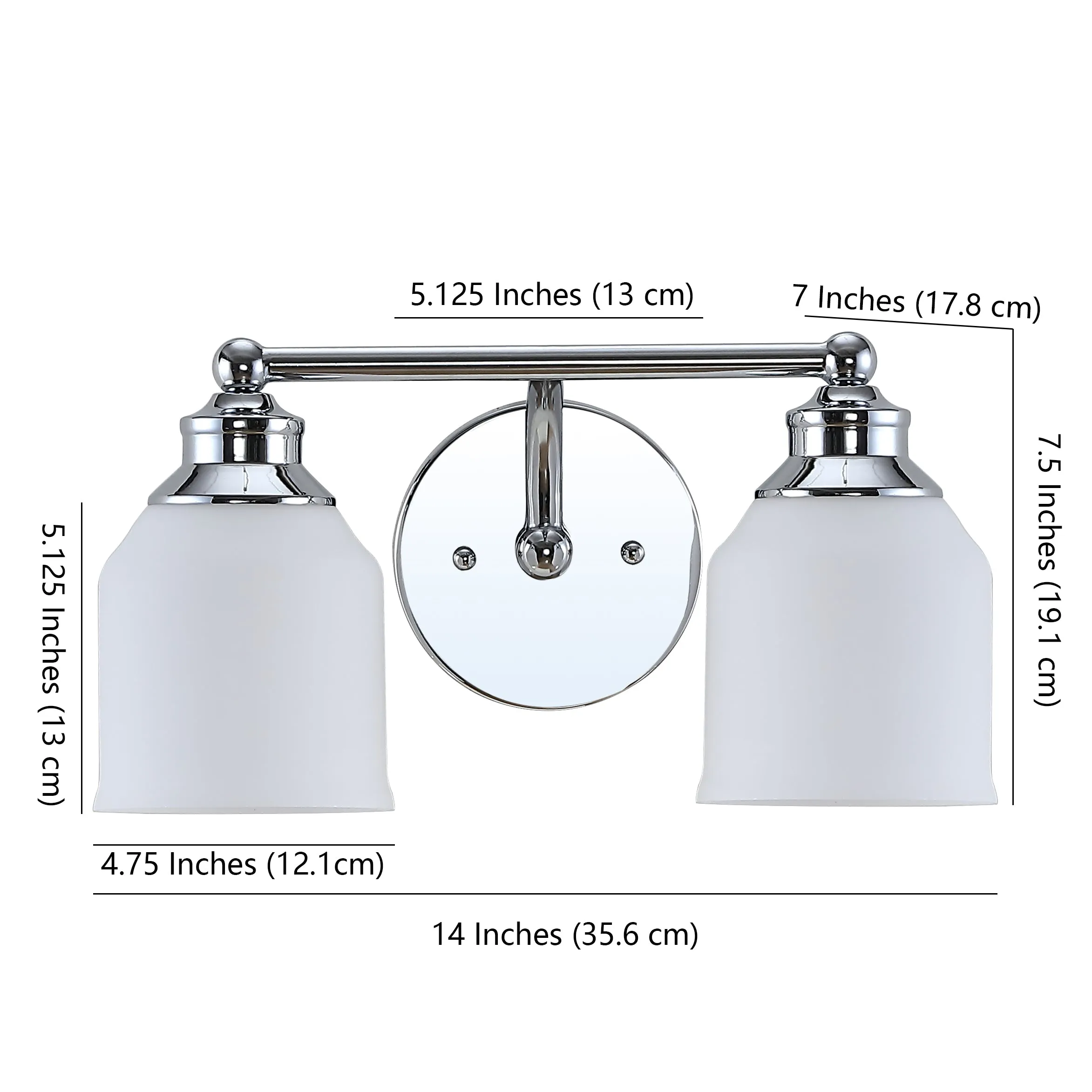 Berkley Iron/Frosted Glass Farmhouse Cottage LED Vanity Light