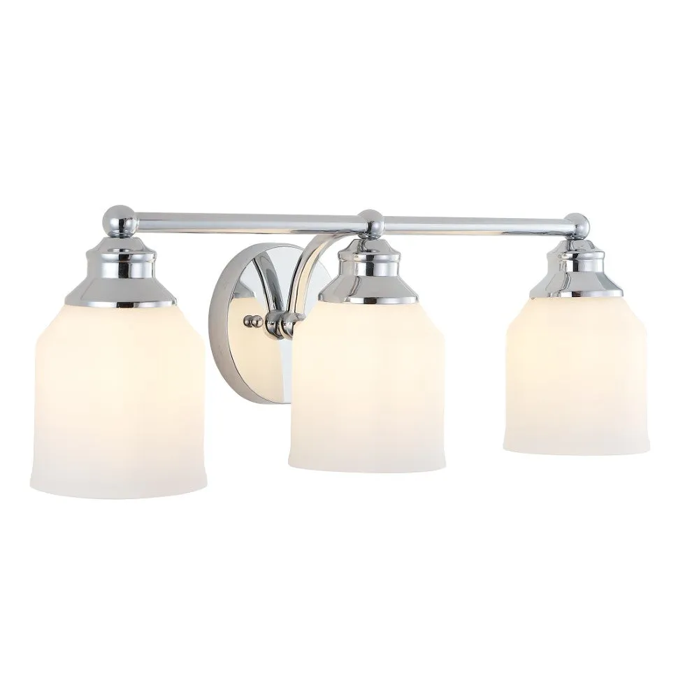 Berkley Iron/Frosted Glass Farmhouse Cottage LED Vanity Light