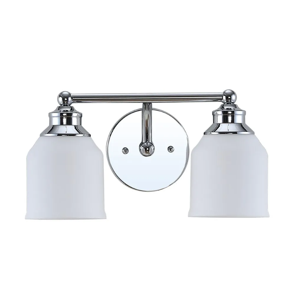 Berkley Iron/Frosted Glass Farmhouse Cottage LED Vanity Light