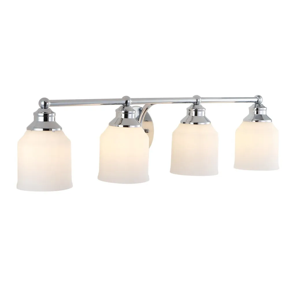 Berkley Iron/Frosted Glass Farmhouse Cottage LED Vanity Light