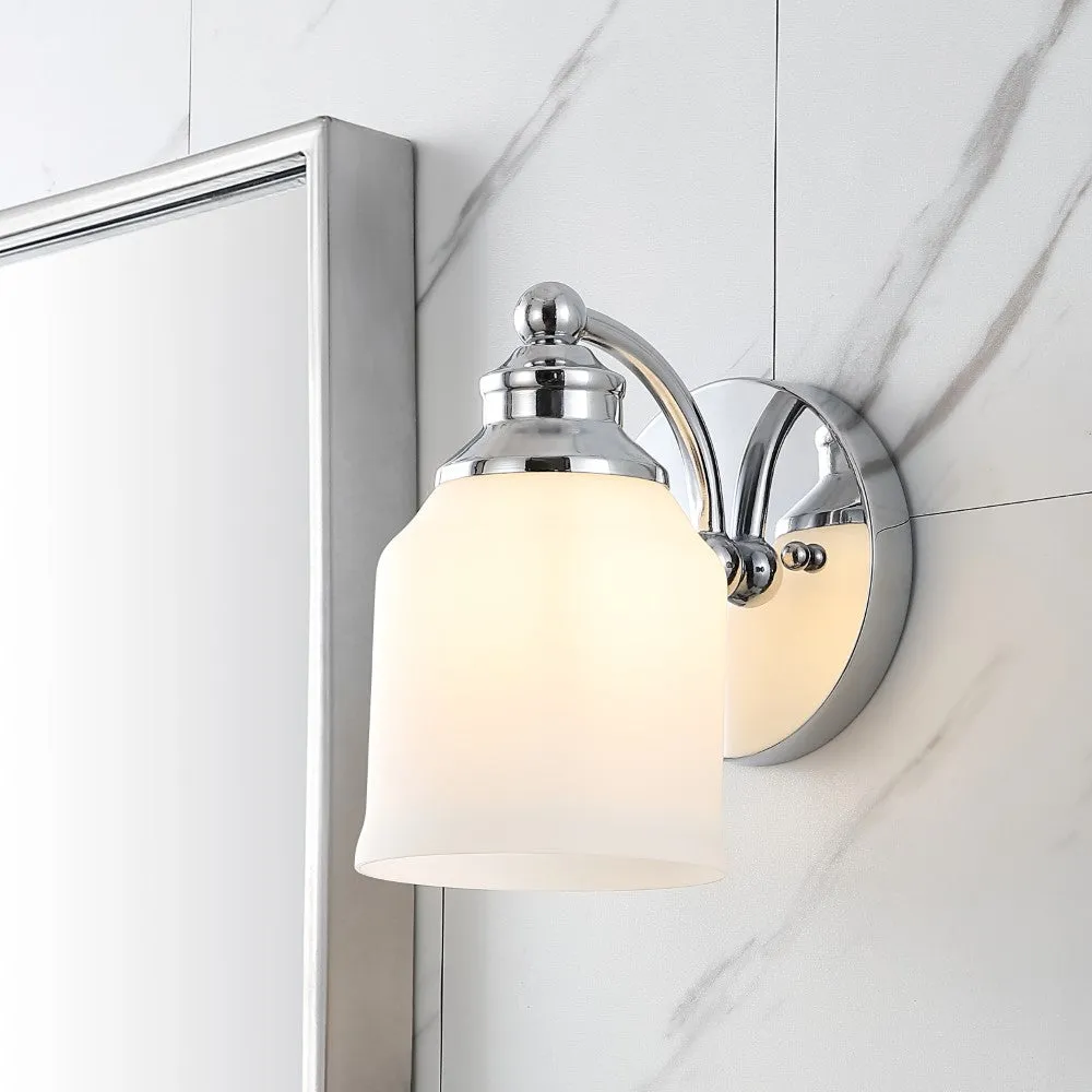 Berkley Iron/Frosted Glass Farmhouse Cottage LED Vanity Light